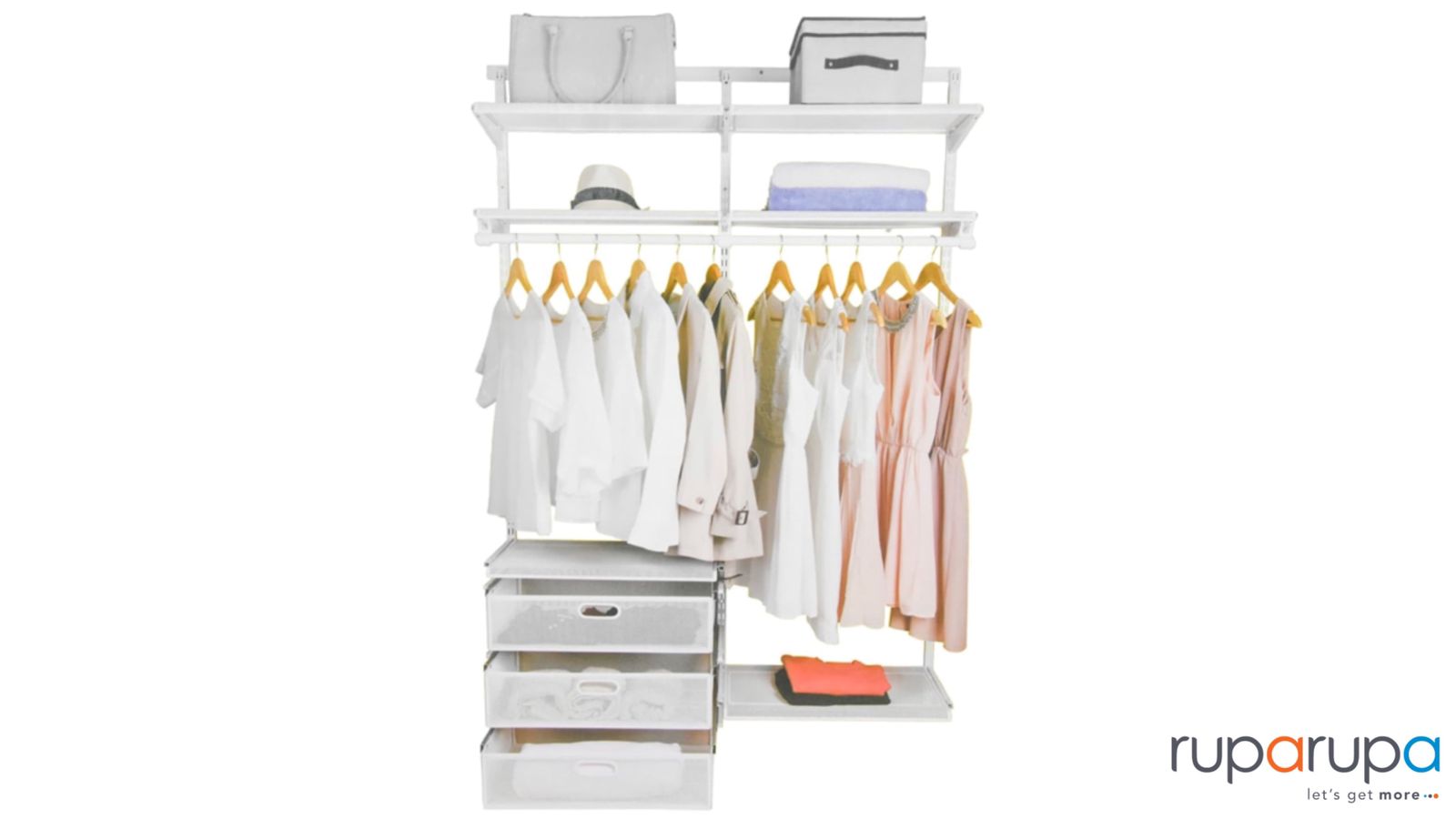 Rak Pakaian Multifungsi 42.8x122x121.7 Cm