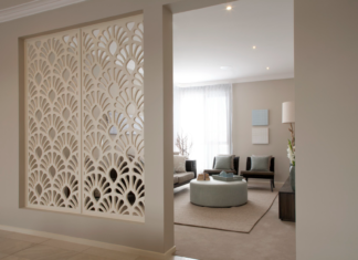 sekat tembok ruang tamu minimalis