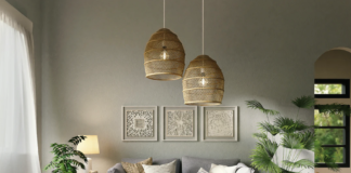 ruang tamu kecil konsep rustic