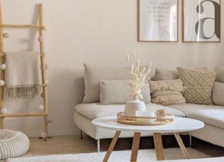 cat ruang tamu warna cream