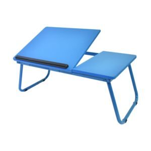 meja lipat biru