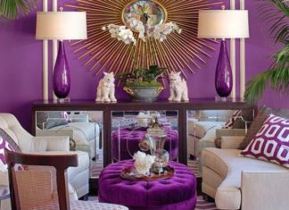 ruang tamu warna ungu