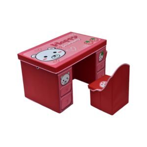 set meja belajar anak pink