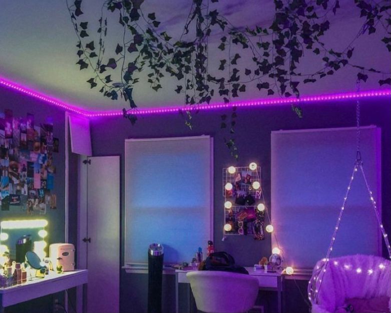 tanaman rambat pada dinding kamar