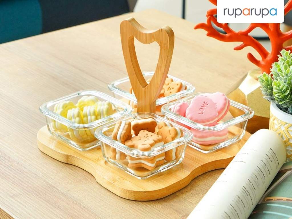 Appetite Set 5 Pcs Kazura Wadah Saji Dengan Nampan