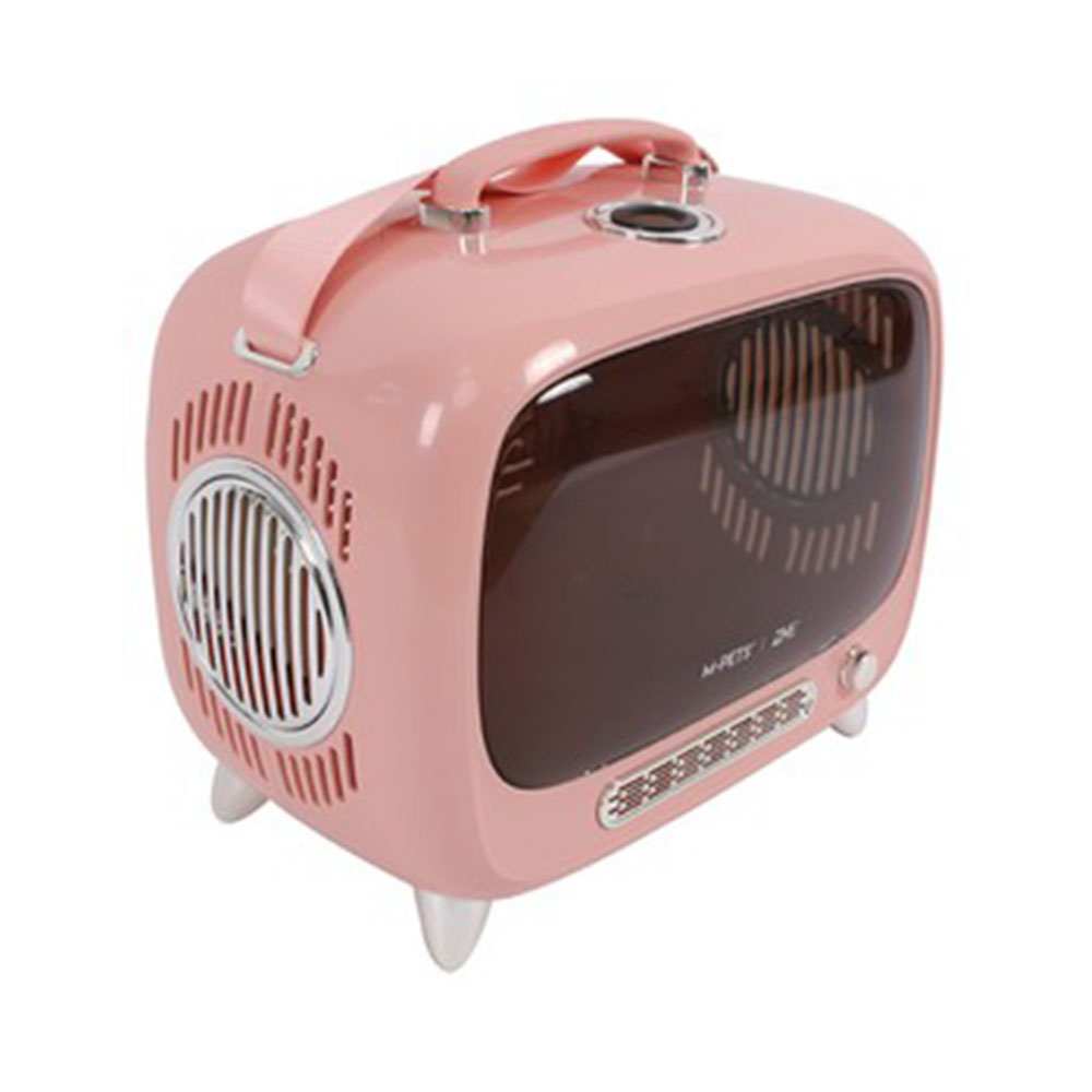 M-pets Kandang Hewan Portabel Sixties Tv - Pink