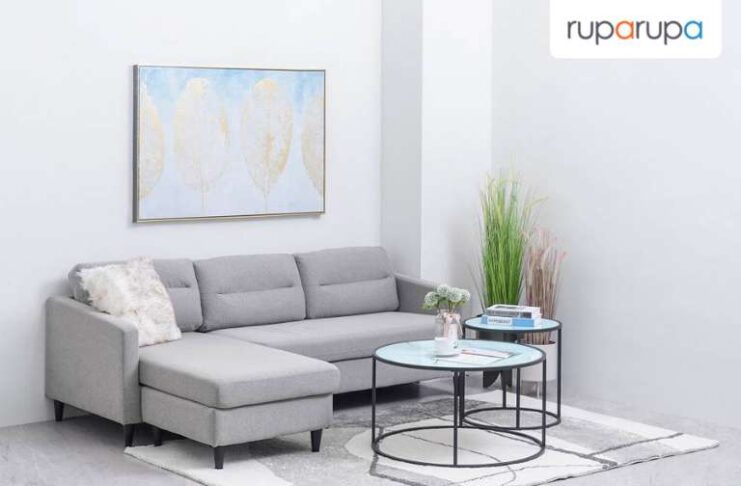 desain ruang tamu abu-abu