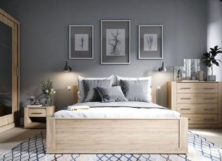 desain kamar abu-abu