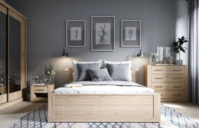 desain kamar abu-abu