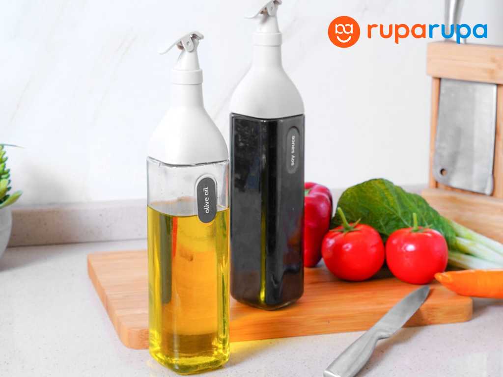 Ataru 500 Ml Botol Minyak Kaca Flip Cap