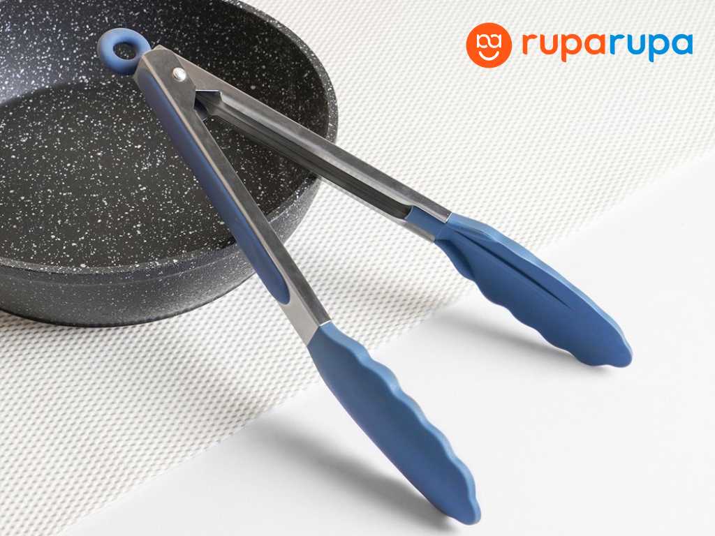 Ataru Penjepit Makanan Silikon - Biru