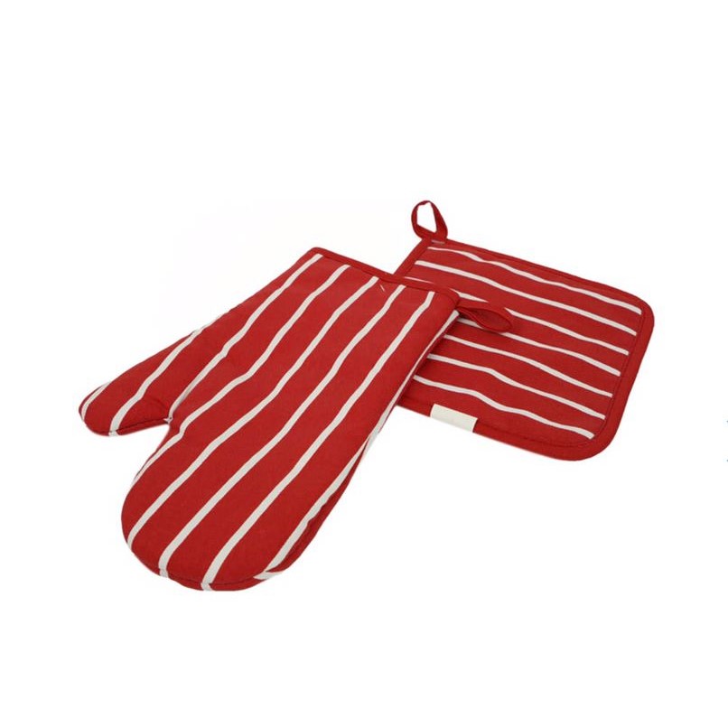 Informa Set 2 Pcs Sarung Tangan Oven & Pot Holder Motif Garis