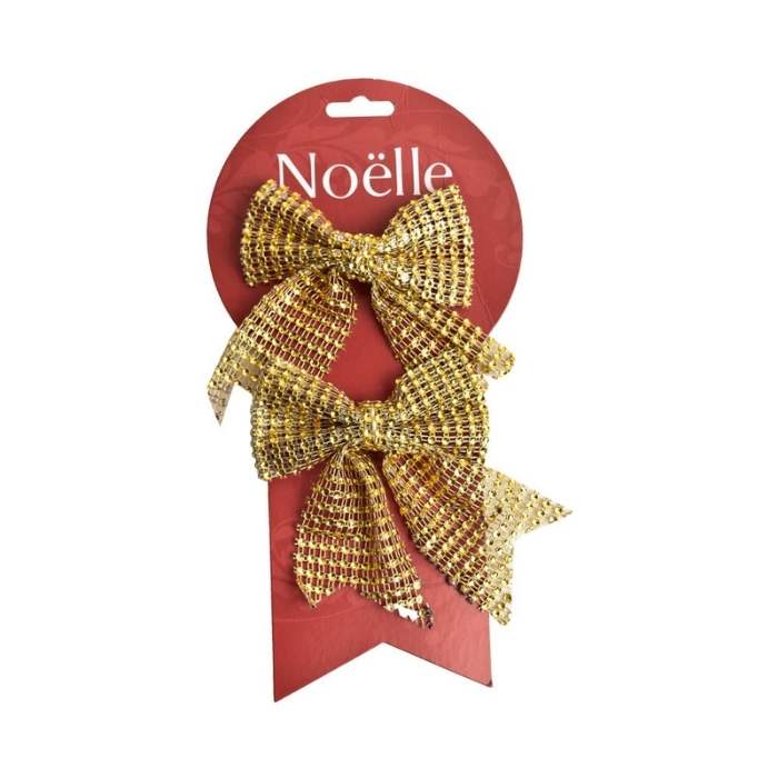 Noelle 13 Cm Set 2 Pcs Pita Hias Natal Christmas Netted Diamond