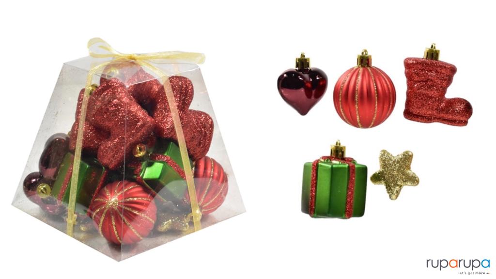 Noelle Set 22 Pcs Dekorasi Natal Ornament Candy Box