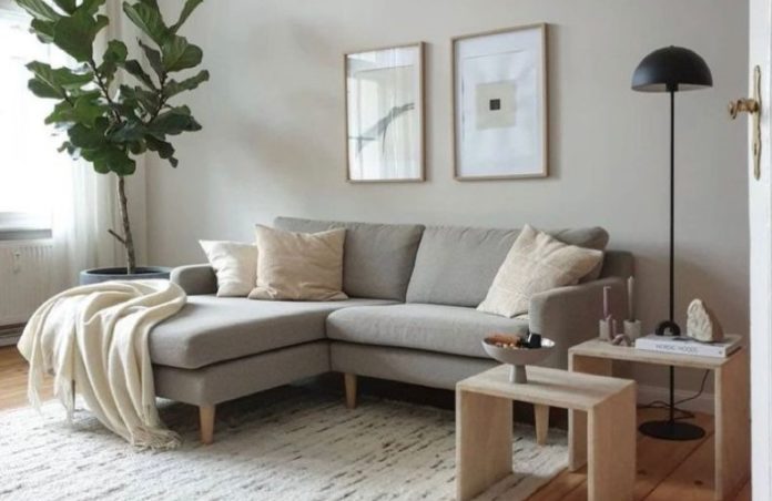 Sofa tema Japandi yang menawan