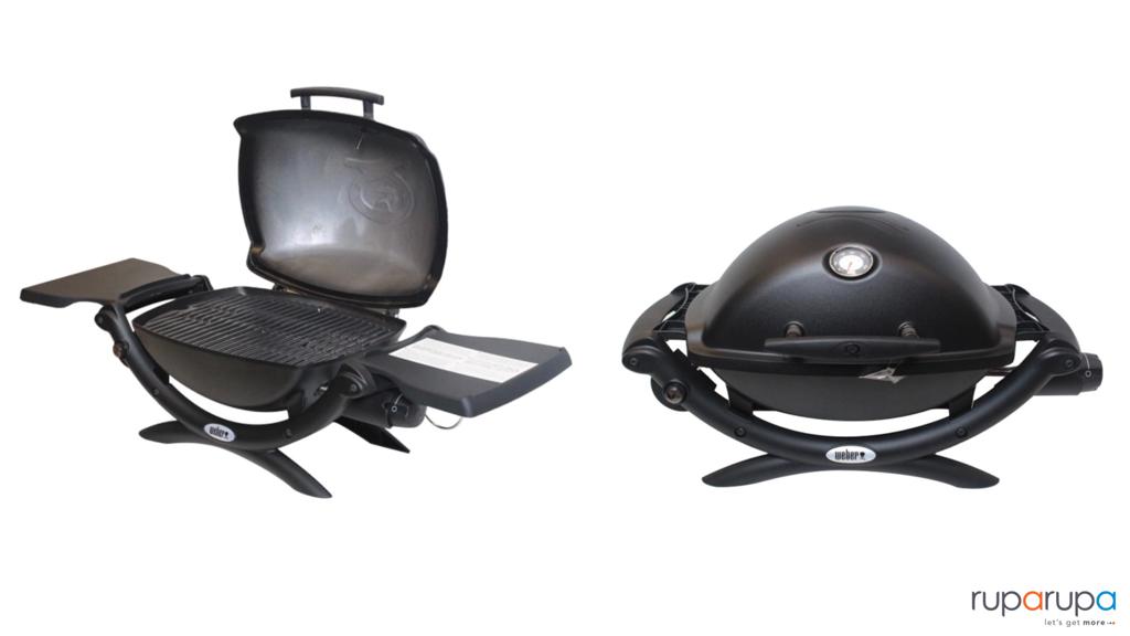 Weber Pemanggang Gas Bbq Q1200 - Hitam