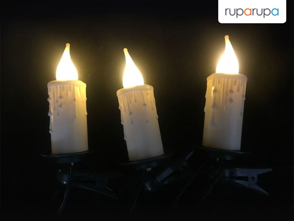 dekorasi lilin natal sederhana