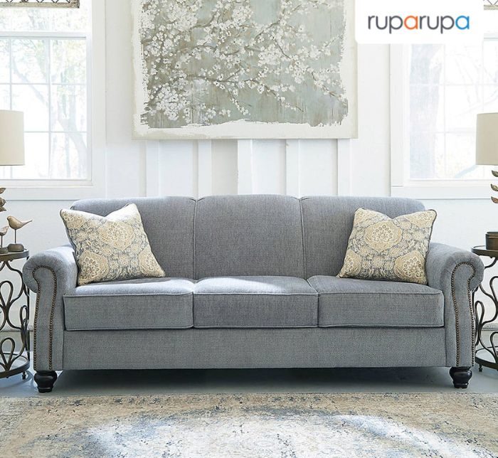 model sofa modern biru pastel