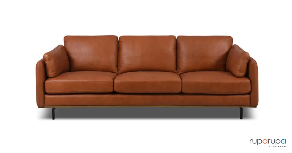 Ferrara Caserta Sofa Kulit 3 Dudukan