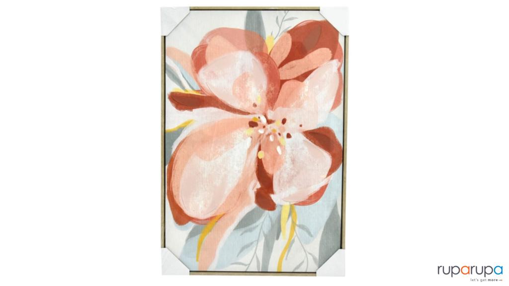 Hiasan Dinding 62.6x92.6x4.3cm Kanvas Art Flower