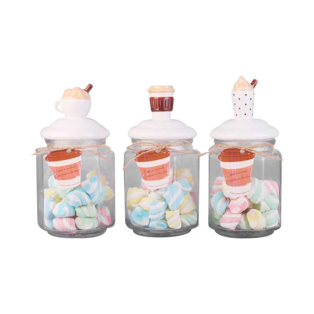 Informa 900 Ml Set 3 Pcs Stoples Kaca Coffee