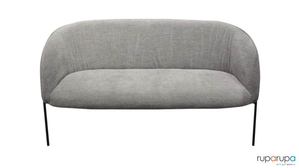 Scandia Sofa Fabric 2 Dudukan - Abu-abu