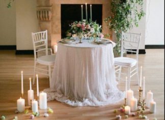 meja dinner romantis