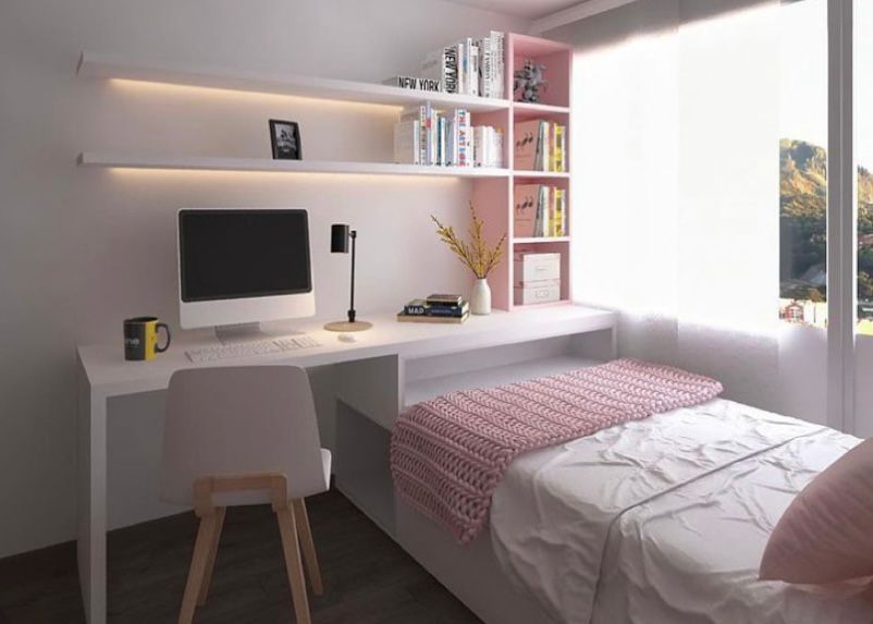 dekorasi kamar tidur sempit minimalis