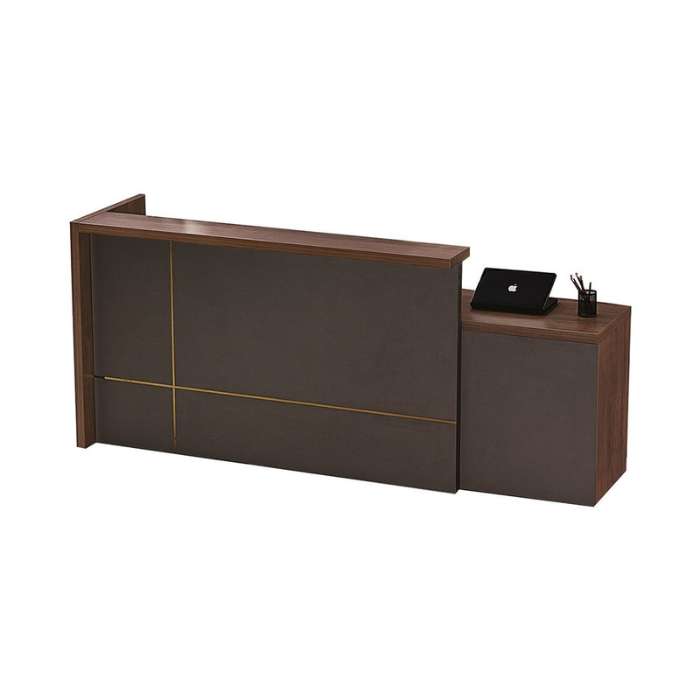 Informa Montana Meja Resepsionis Sisi Kanan - Cokelat