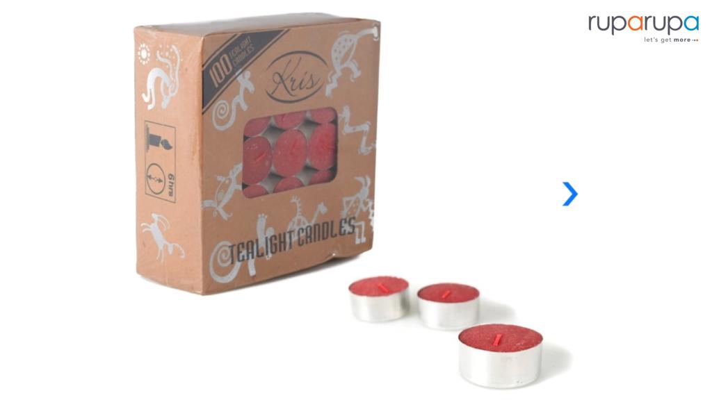 Kris Set 100 Pcs Lilin Tealight - Merah