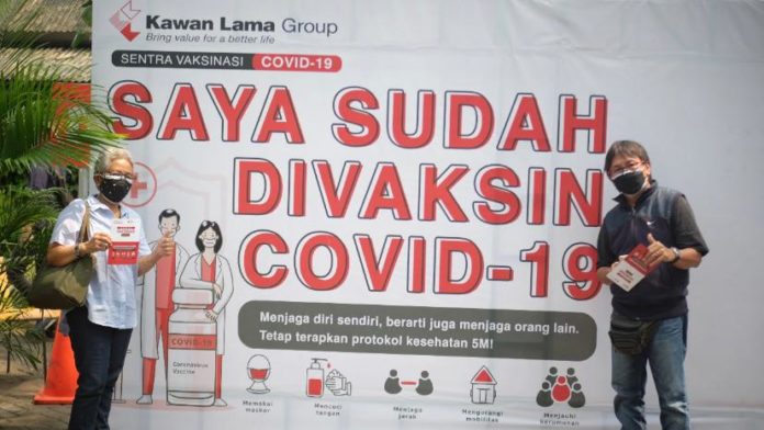 Sentra Vaksinasi Kawan Lama Group di kantor pusat, Jakarta Barat