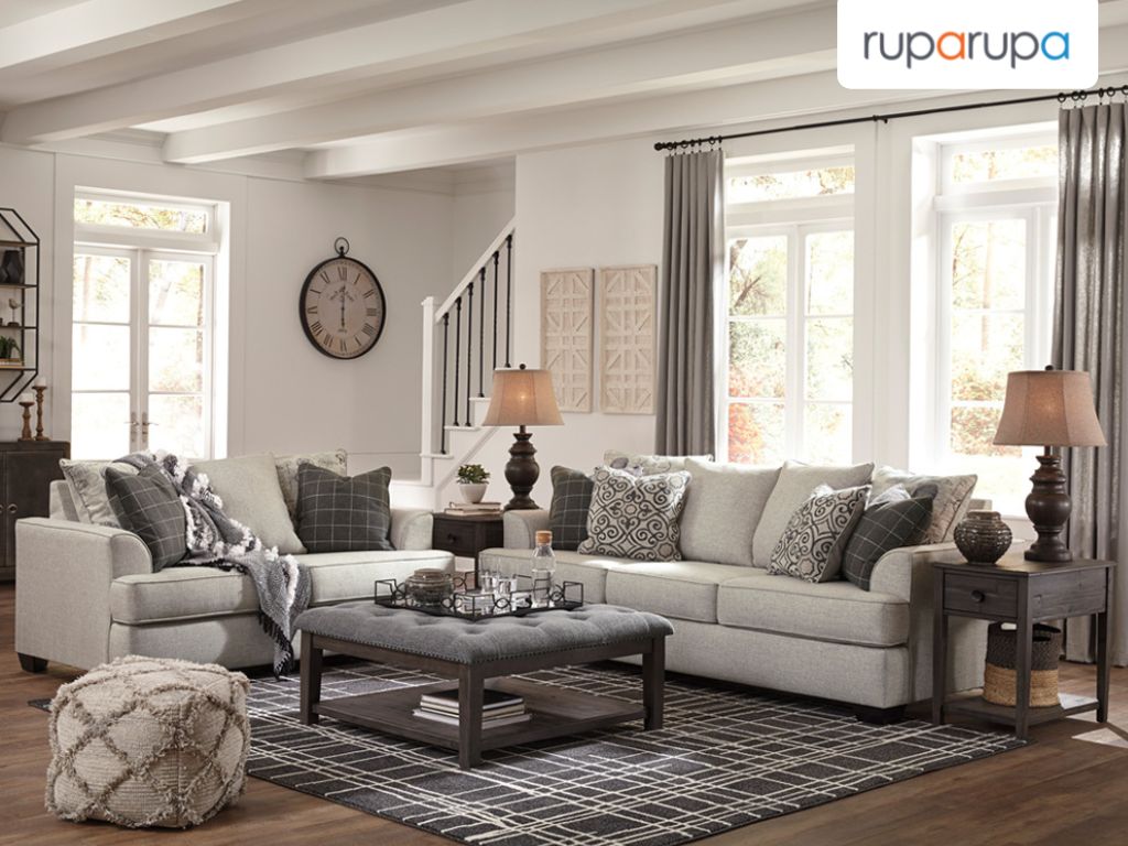 sofa ruang tamu rustic