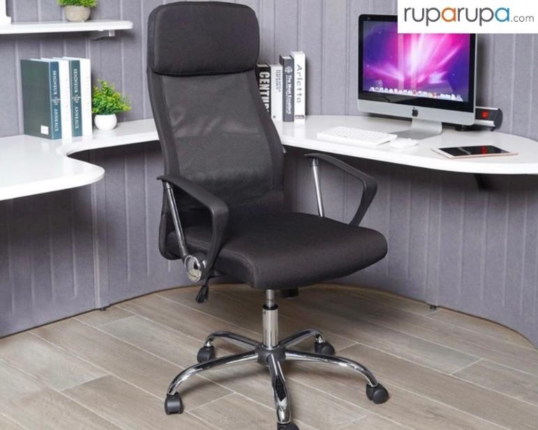 Clinton Kursi Kantor Sandaran Tinggi - Hitam