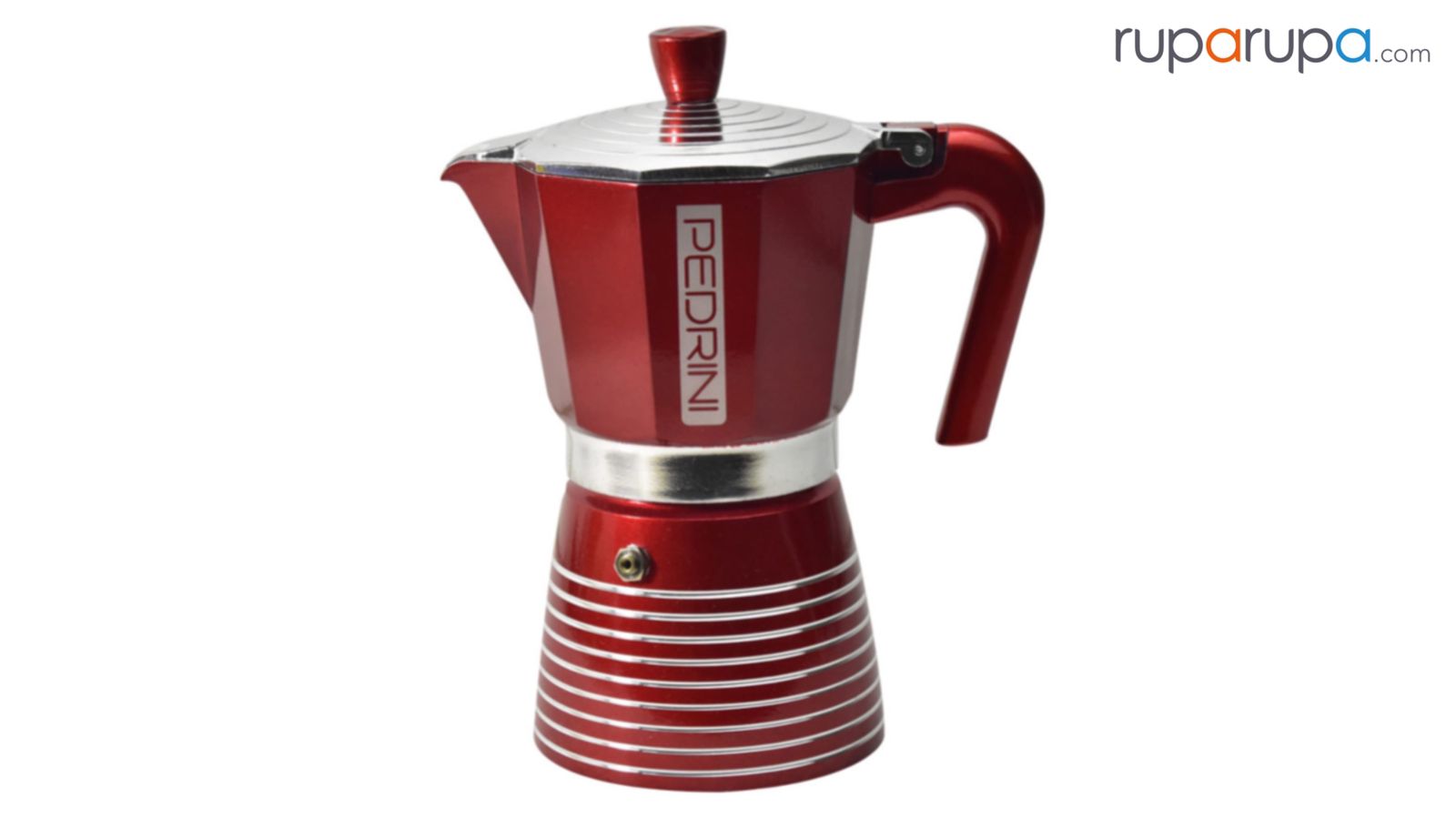 Pedrini Infinity Coffee Maker 6 Cup - Merah