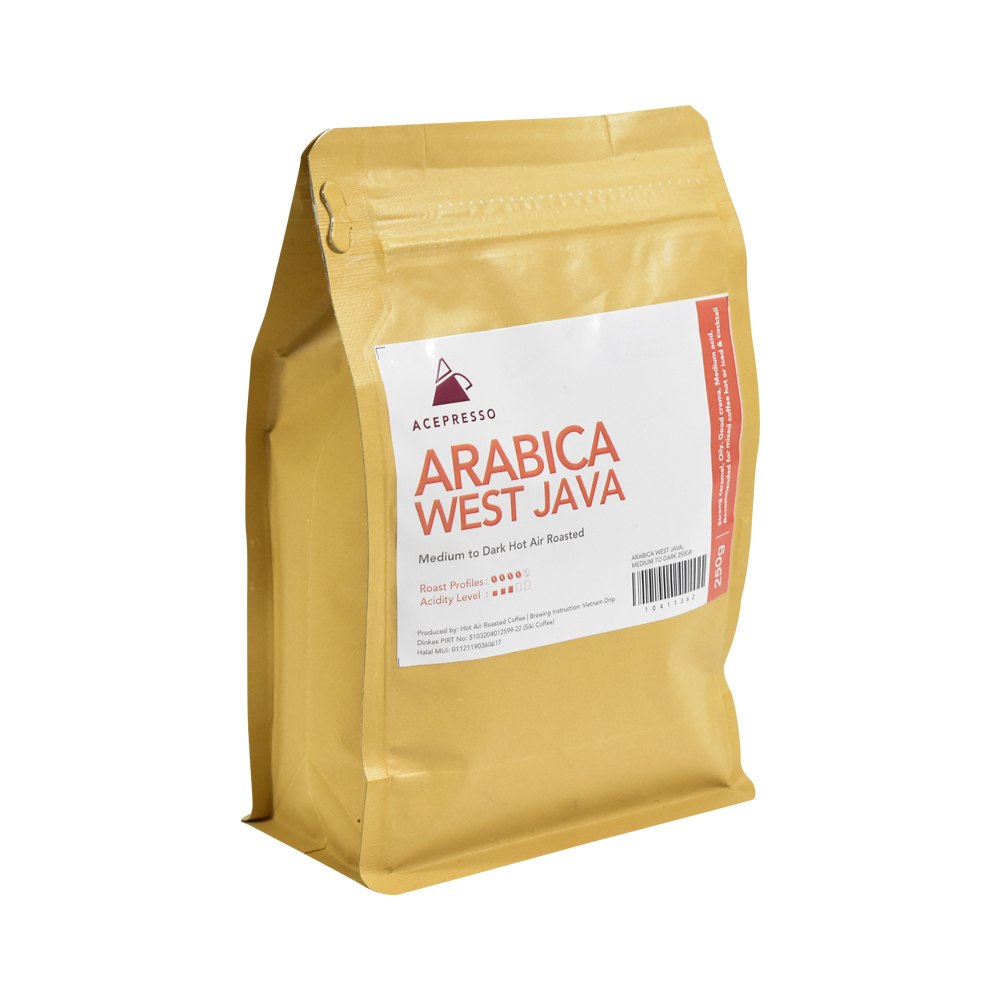 Acepresso Arabica West Java Medium To Dark Biji Kopi 250 Gr 