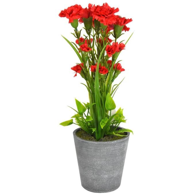 Arthome 35 Cm Tanaman Artifisial Potted Carnation