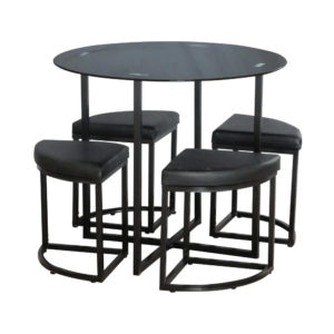 zeus set meja makan 4 kursi