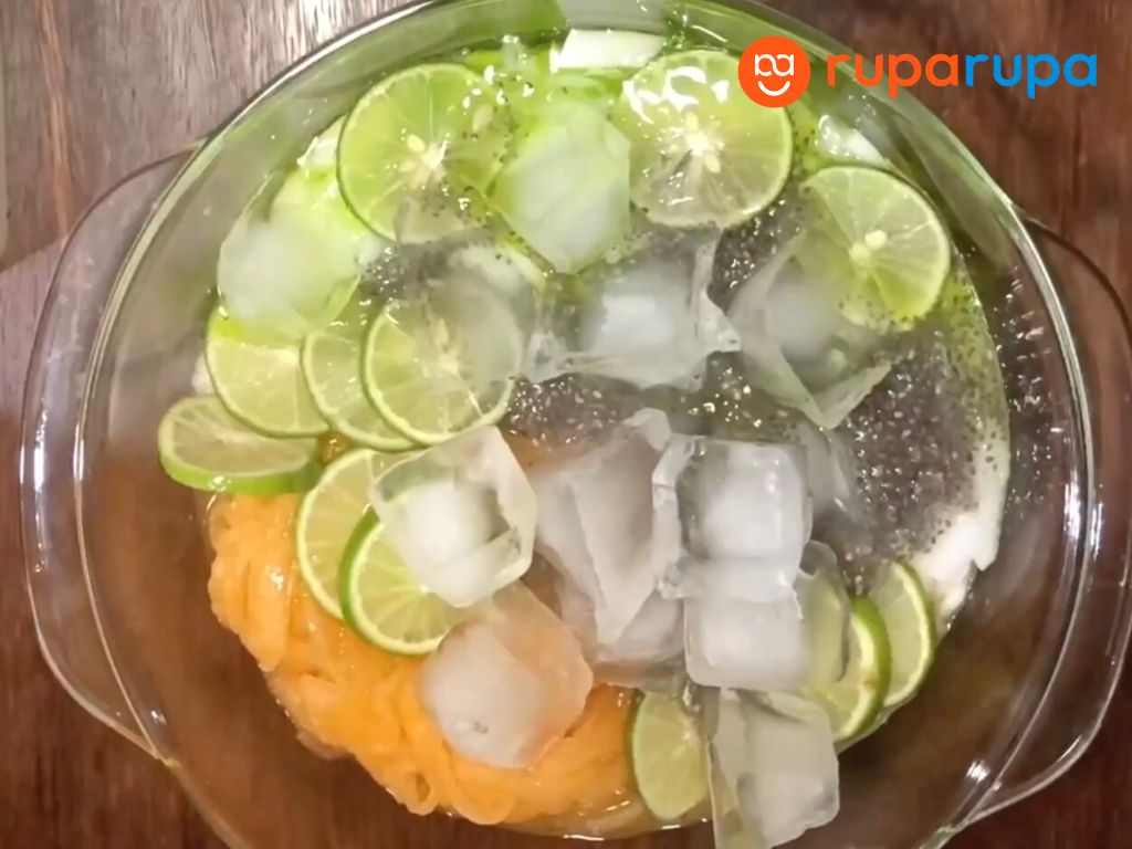 campur bahan es kuwut