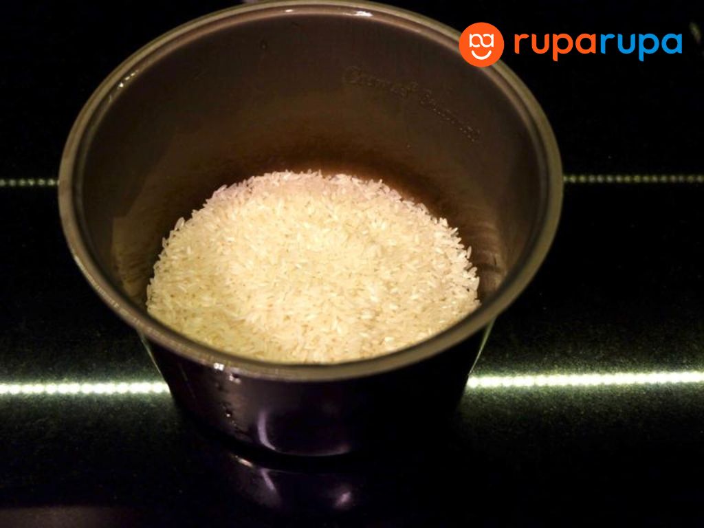 cuci bersih beras