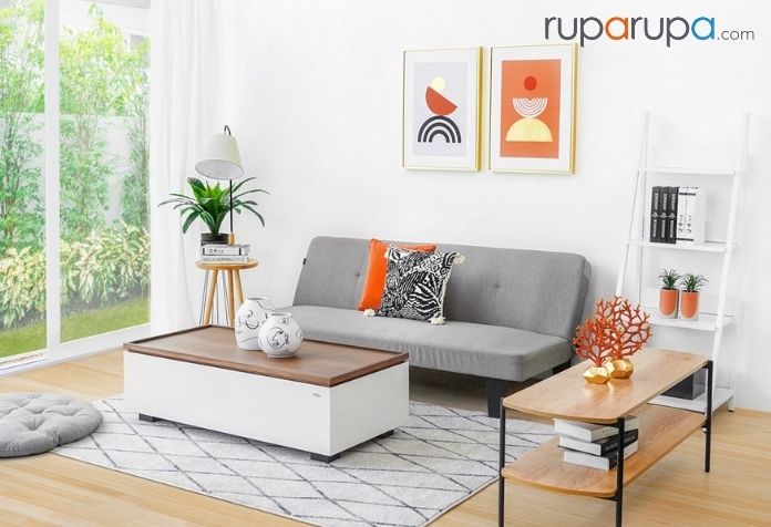 dekorasi minimalis sofa tidur