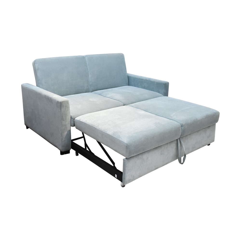 Maine Sofa Tidur Fabric 2 Dudukan - Biru