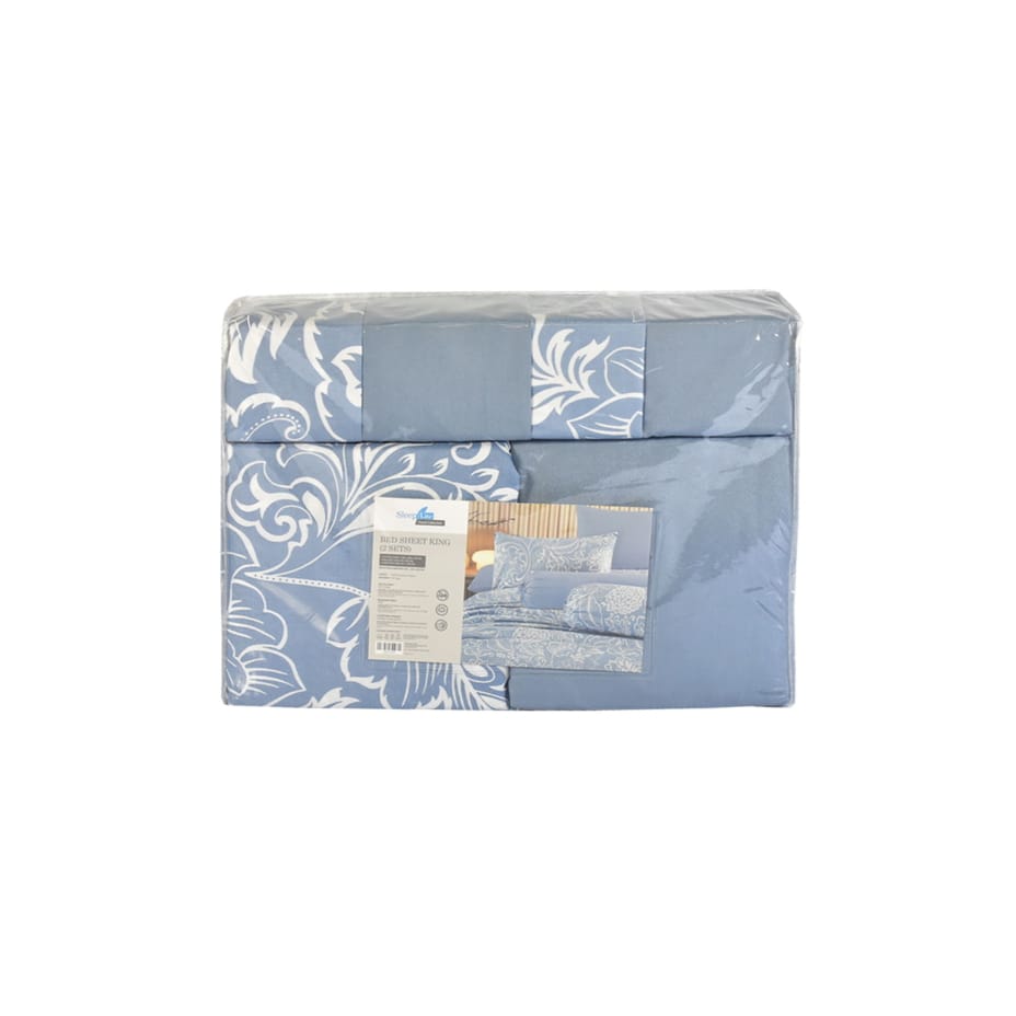 Sleeplite 180x200+30 Cm Set 10 Pcs Seprai Leaf Polyester - Abu-abu