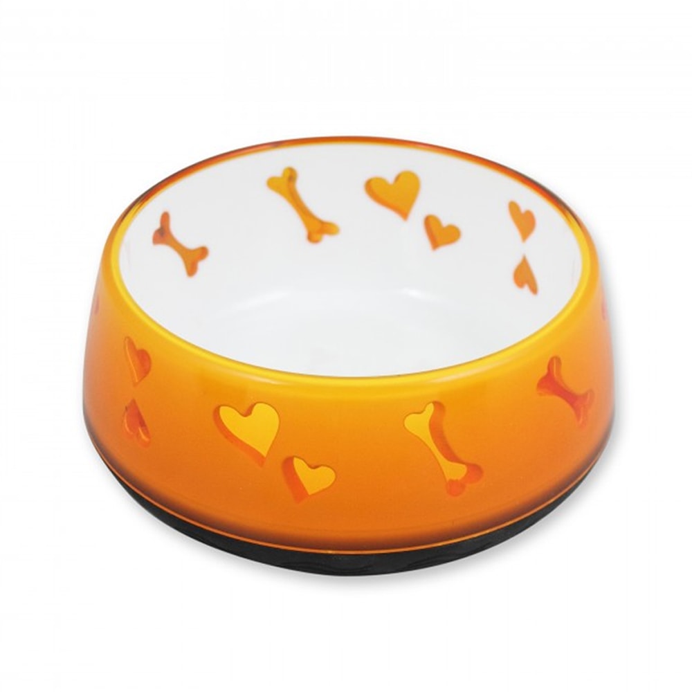 All For Paws Tempat Makan Anjing Love Bowl Ukuran L - Orange