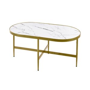 Maria Meja Tamu - Putih/gold