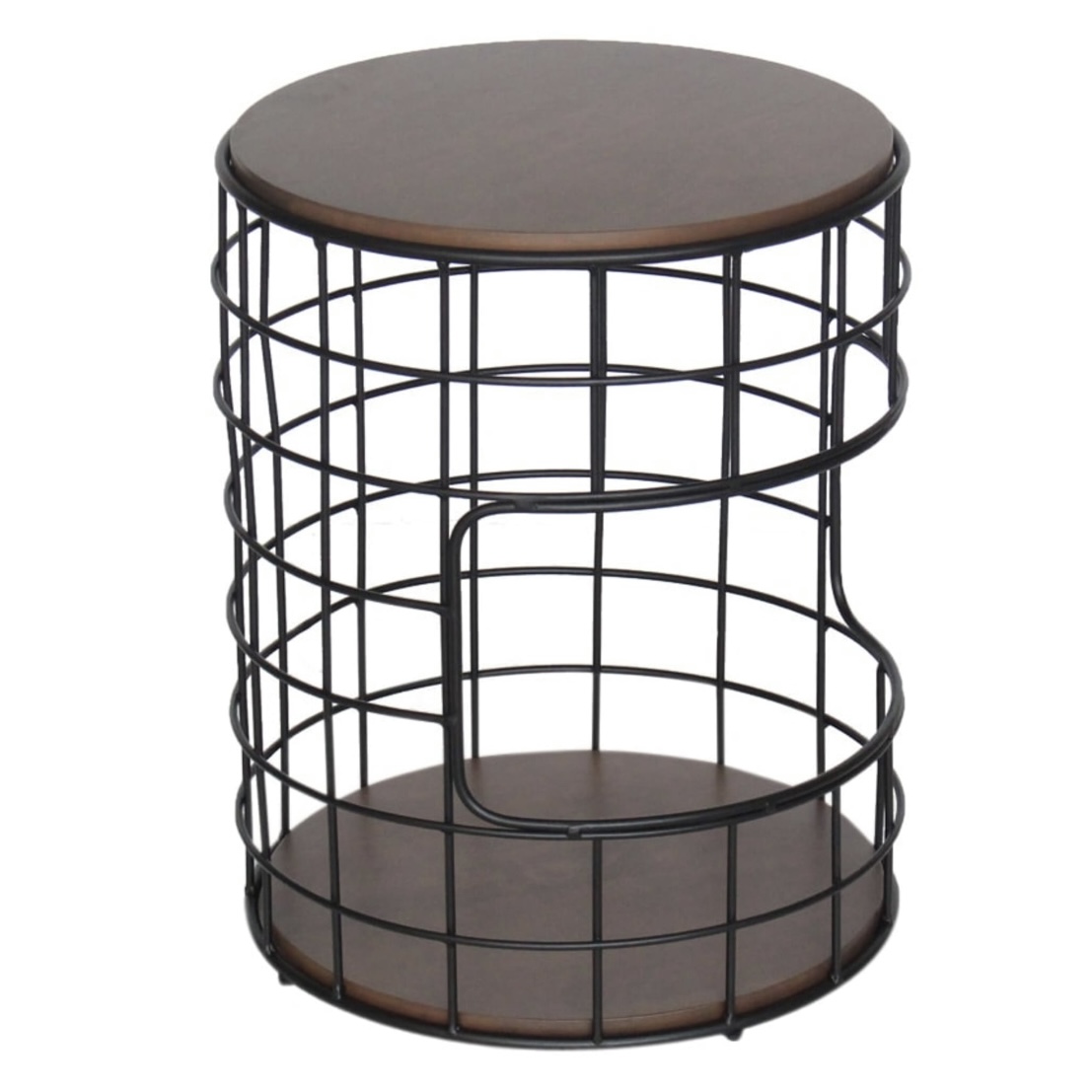 Flynn Meja Sisi - Cokelat