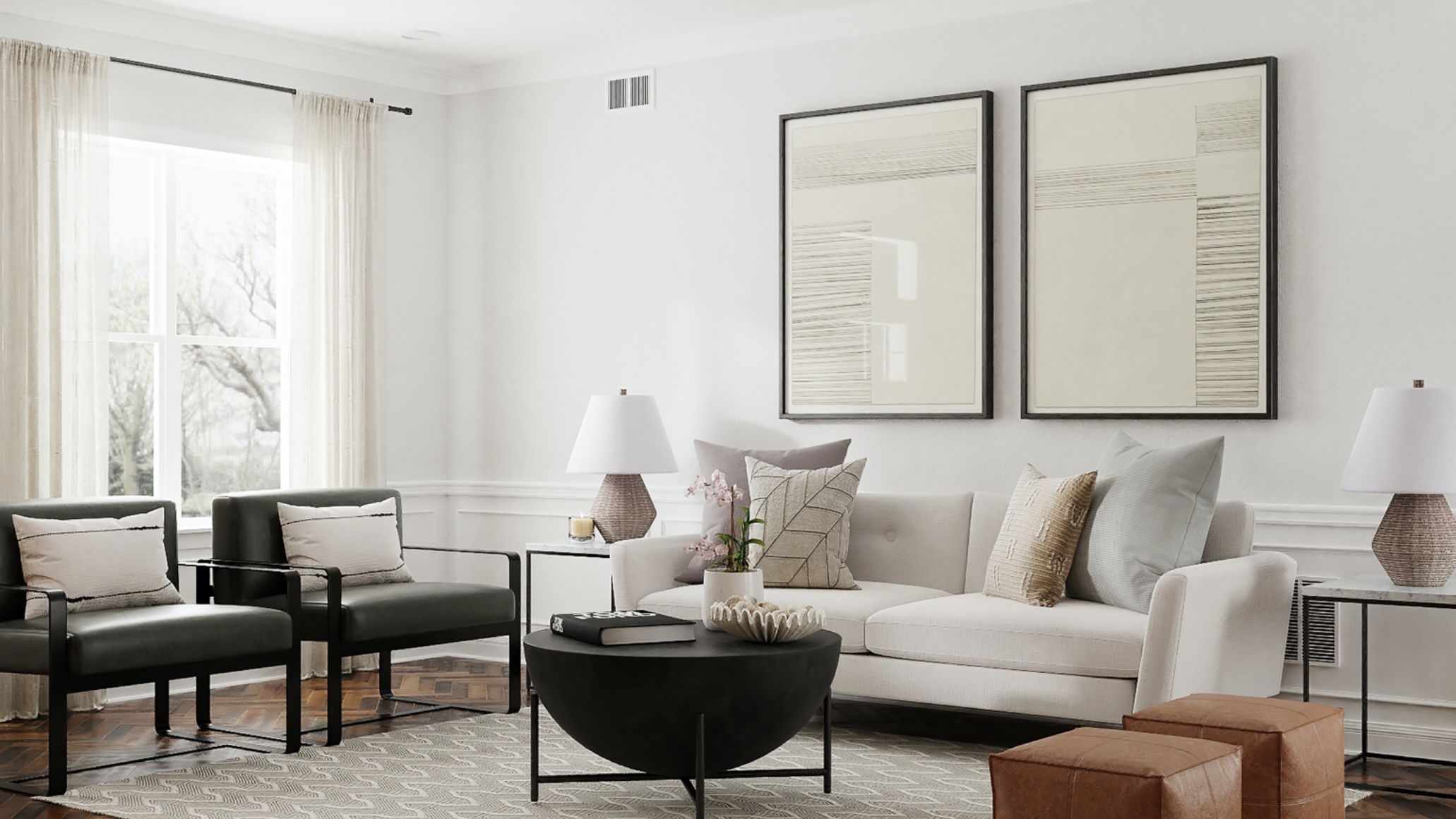 Desain rumah minimalis modern warna netral