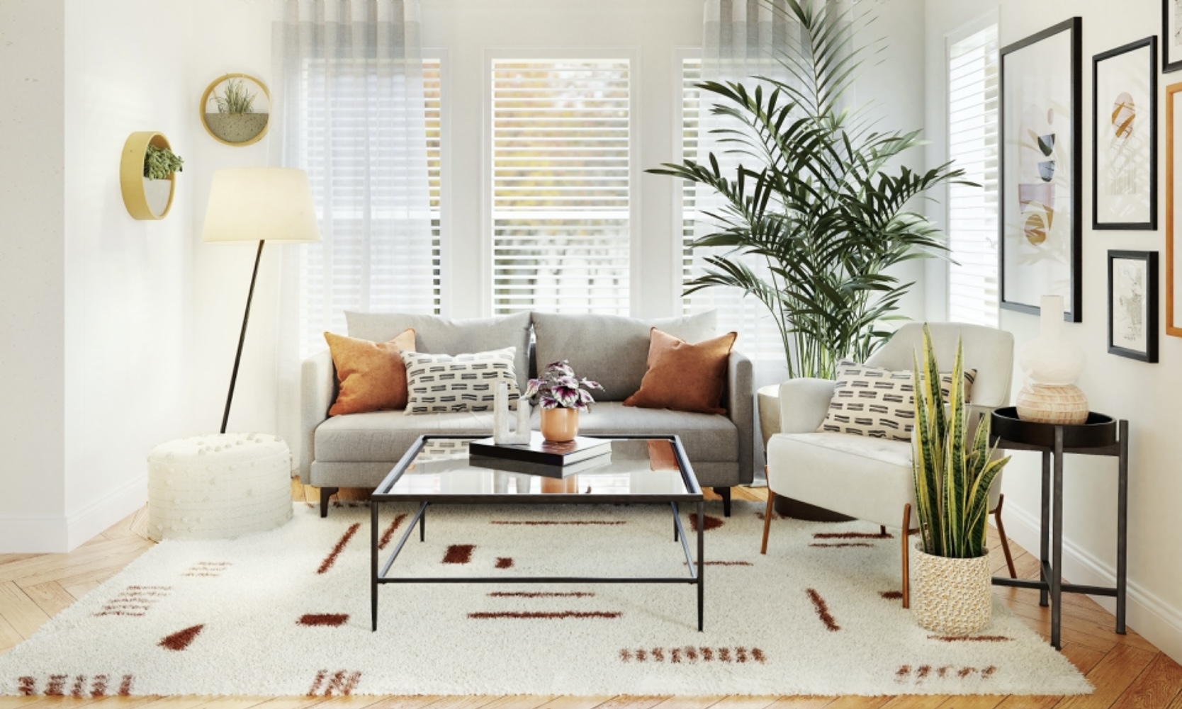 Rumah minimalis modern tanaman hias