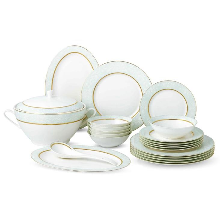 Delicia Set 23 Pcs Perlengkapan Makan - Goldhijau