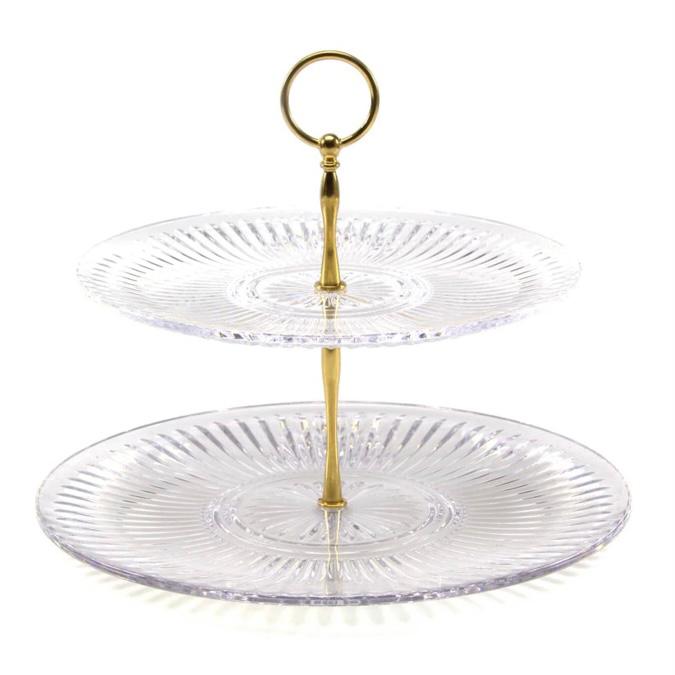 Krischef Nampan Buah 2 Tingkat - Transparan