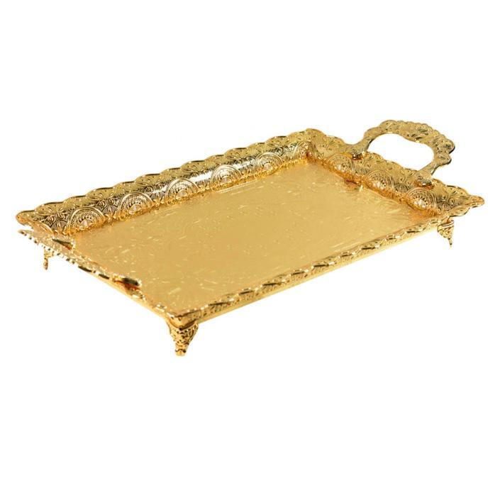 Krishome 40.5x27 Cm Nampan Saji - Gold